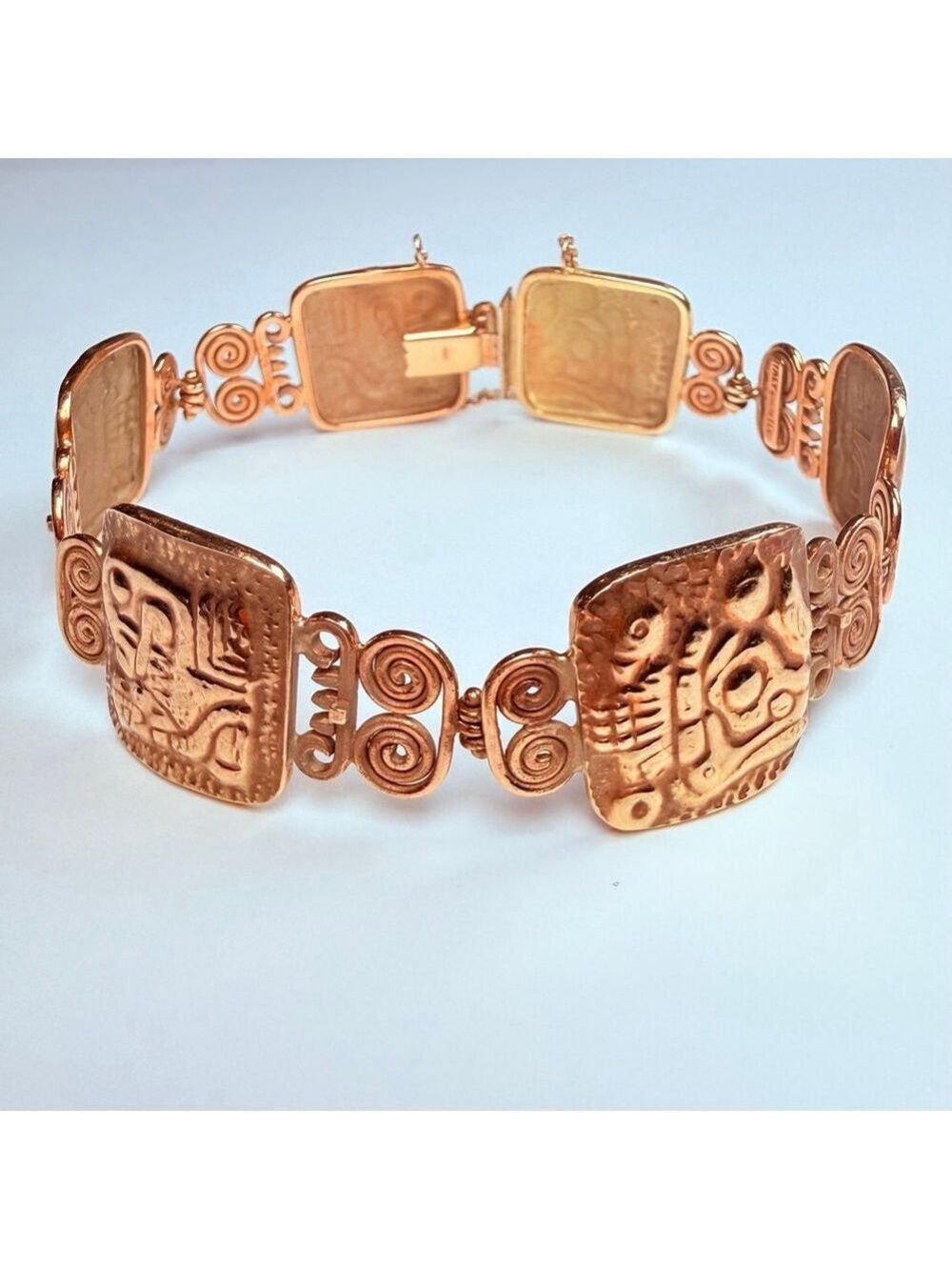 Estate 14K Solid Gold Brutalist Designer Roberto Pasino Bracelet MCM Italy